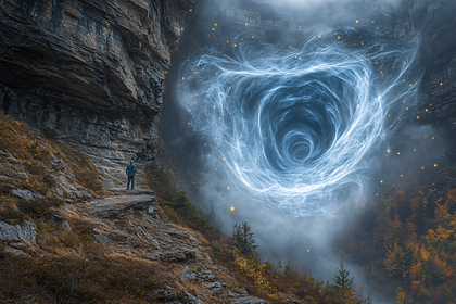 Man Contemplating a Portal