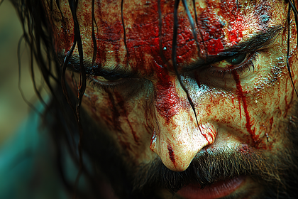 Man Covered In Blood