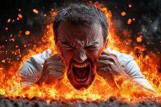 Man in Flames