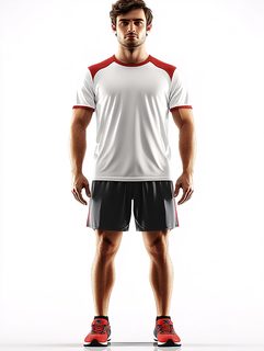 Man In Sportswear Standing Tall