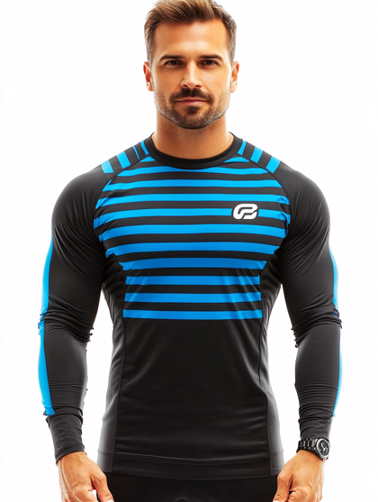 Man In Striped Sportswear