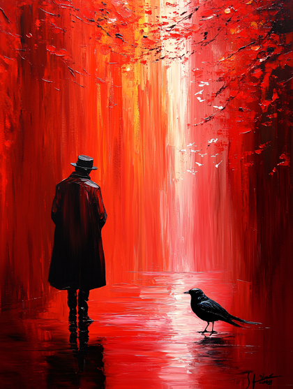Man in the Red Forest