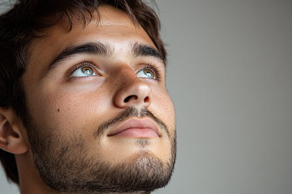 Man Looking Upwards