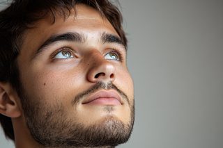 Man Looking Upwards
