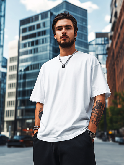 Man Posing in Urban Setting
