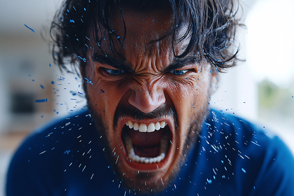 Man Screaming in Frustration