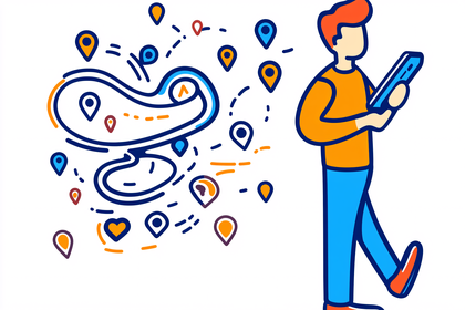 Man Using Navigation App