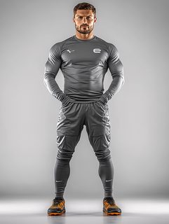 Man Wearing Gray Sports Apparel