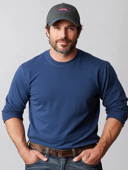 Man with Cap Smiling