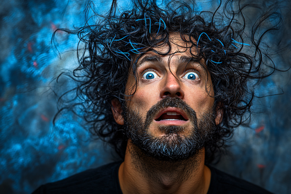 Man With Frightened Expression