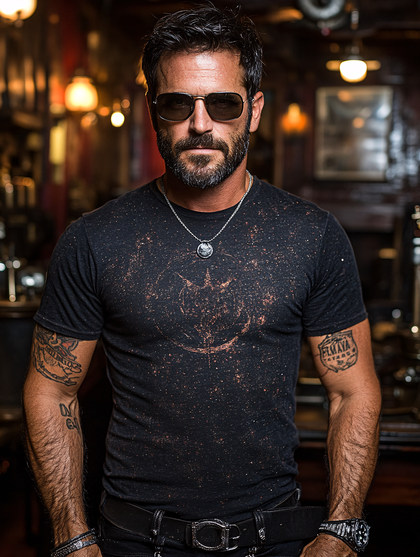 Man With Tattoos And Sunglasses