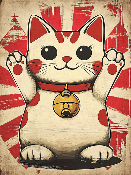 Maneki Neko Beckoning Fortune Cat