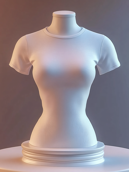 Mannequin Wearing White T-Shirt