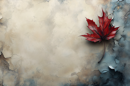 Maple Leaf On Textured Surface