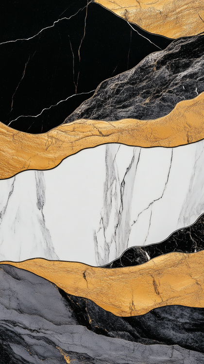 Marble and Gold Abstract Layers