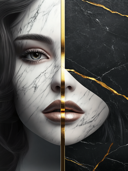 Marble and Gold Beauty