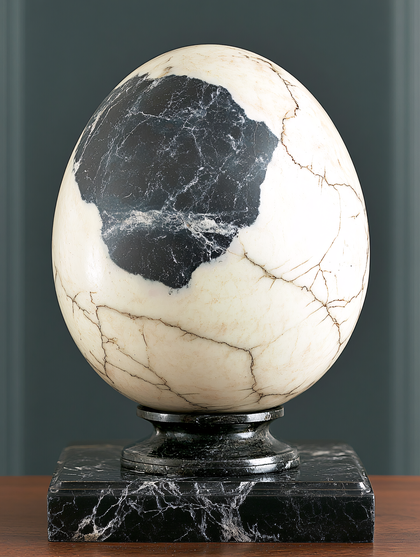Marbled Sphere On Base