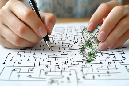 Maze with Money Concept
