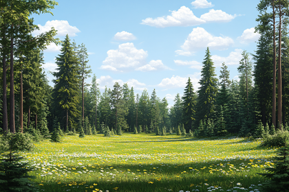 Meadow In The Forest