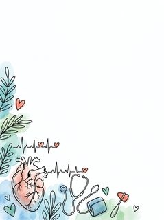 medical watercolor border