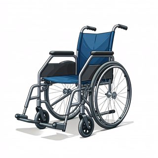 manual wheelchair illustration