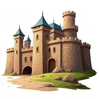 medieval stone castle