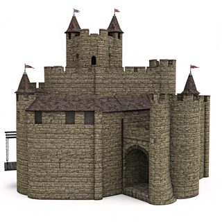 medieval stone castle