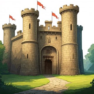 medieval stone castle