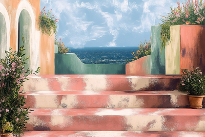 Mediterranean Terrace with Sea View