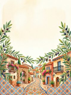 mediterranean village border