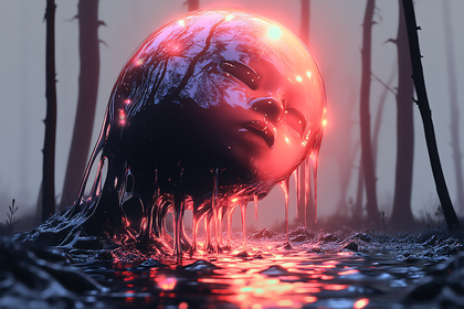 Melting Head In Gloomy Woods
