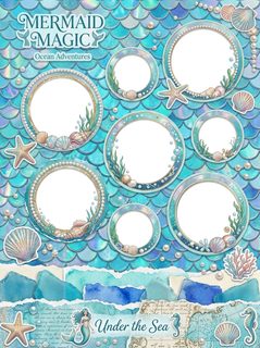 mermaid scrapbook template