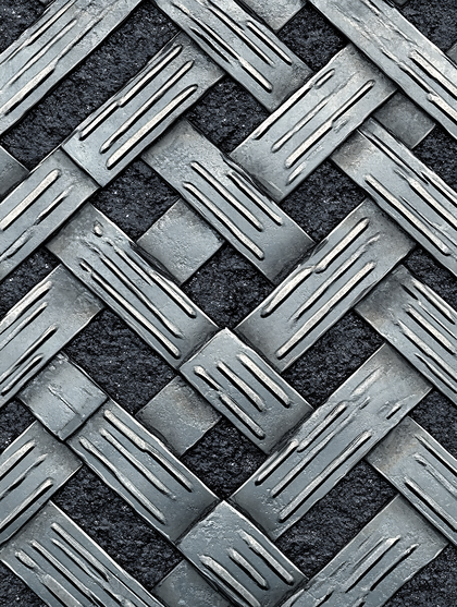 Metal Woven Texture on Stone Background