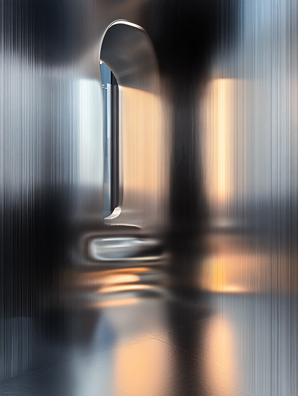 Metallic Portal Of Mystery In Abstract Form