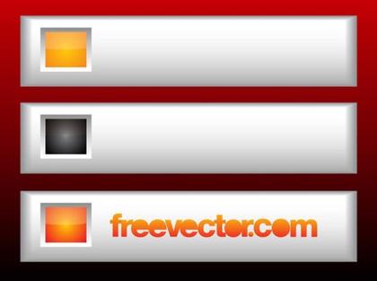 Metallic Web Buttons Free Vector