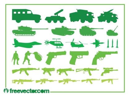 Military Vehicles Weapons Free Vector