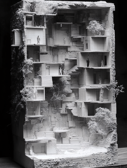 Miniature Cityscape Model