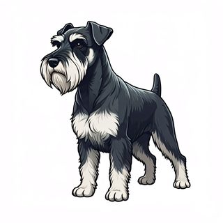 schnauzer standing portrait