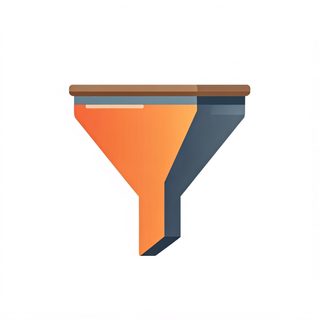 3d funnel icon