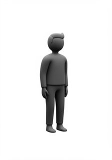 minimalist grey character