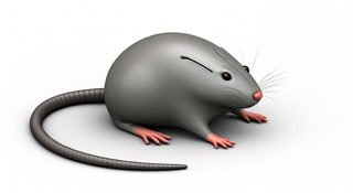 3d grey mouse