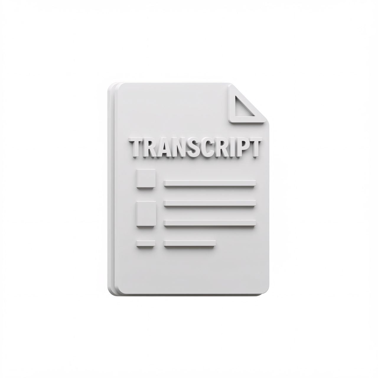transcript document icon