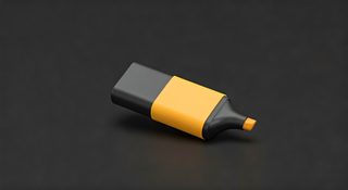 yellow highlighter pen