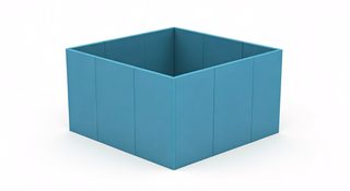 blue square container