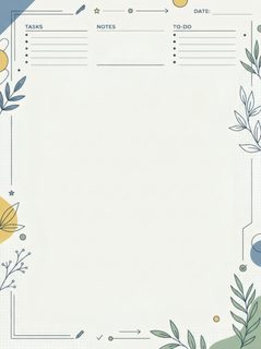 botanical planner page