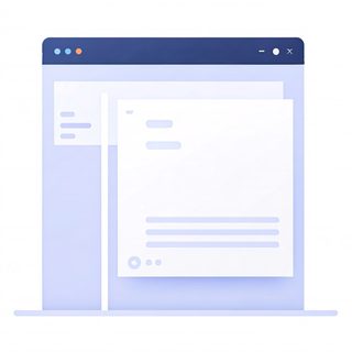 browser interface mockup