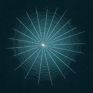 glowing spider web