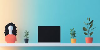 minimalist desk setup