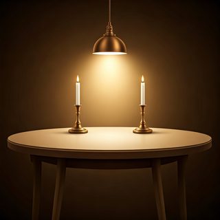 candlelight table setting