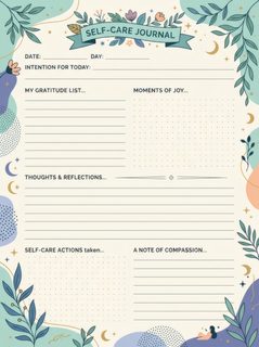 self-care journal planner